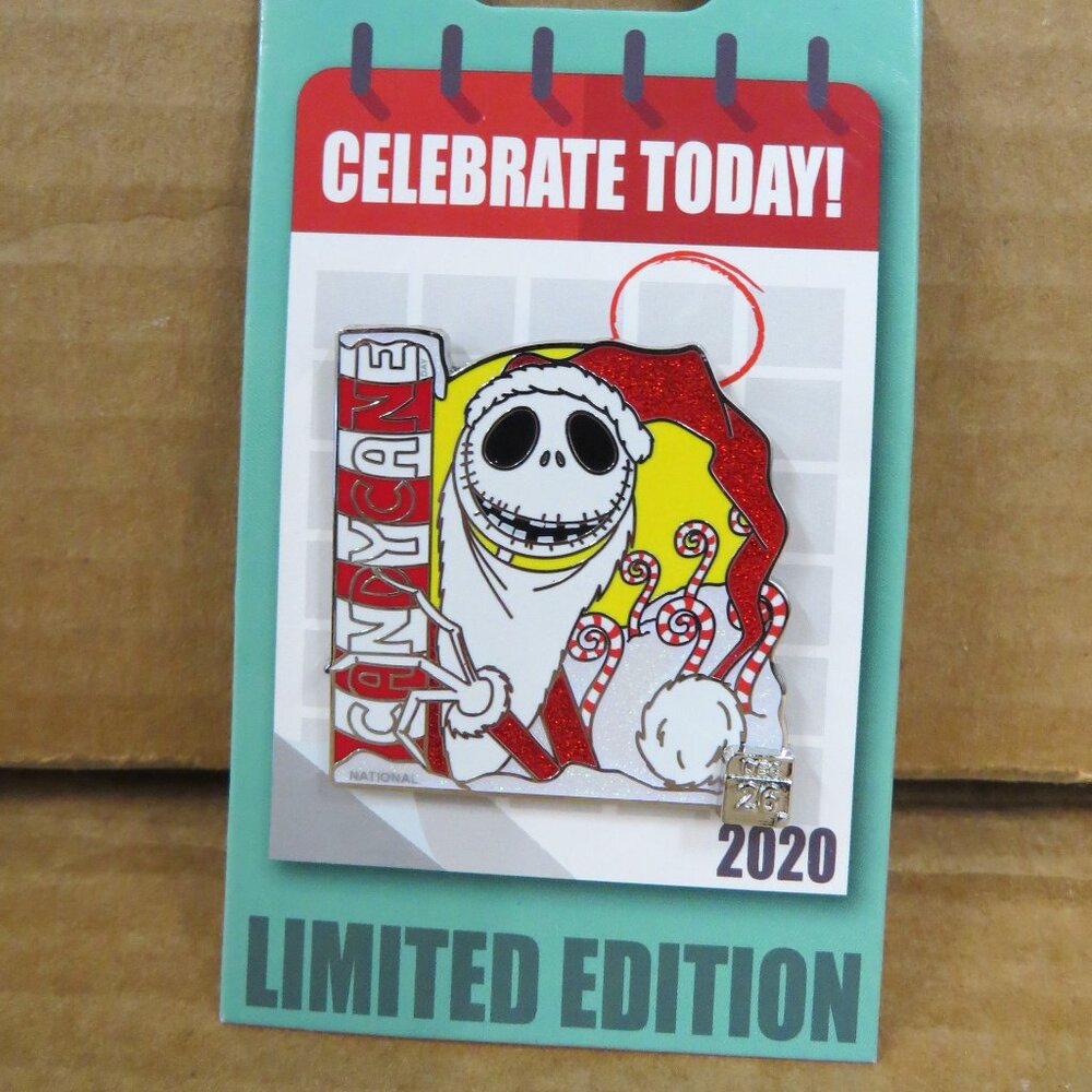 Disney Parks LE Pin Jack Skellington Nightmare Before Christmas Candy Cane Day